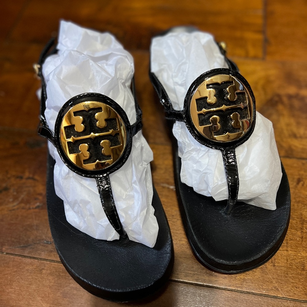 Tory Burch logo sandals